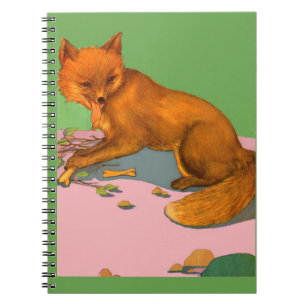 beautiful fox print notebook