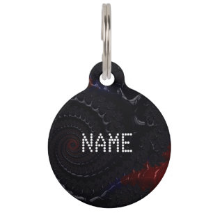 Beautiful Fractal Art Custom Round Dog Tags
