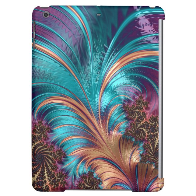 Beautiful Fractal Feather Design iPad Air Cover (Back)