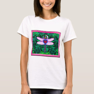 Beautiful Framed “Crackel Framed Dragonfly” Artwor T-Shirt