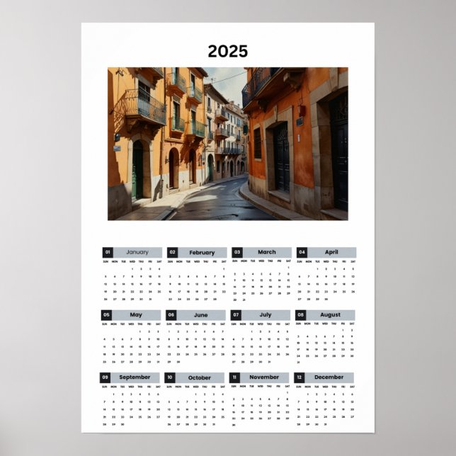 Beautiful France View Calendar Poster (Front)