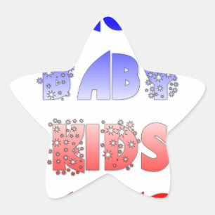 Beautiful French Baby Kids National Flag Colours Star Sticker