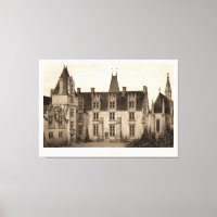 Beautiful French Chateau in Sepia Tones