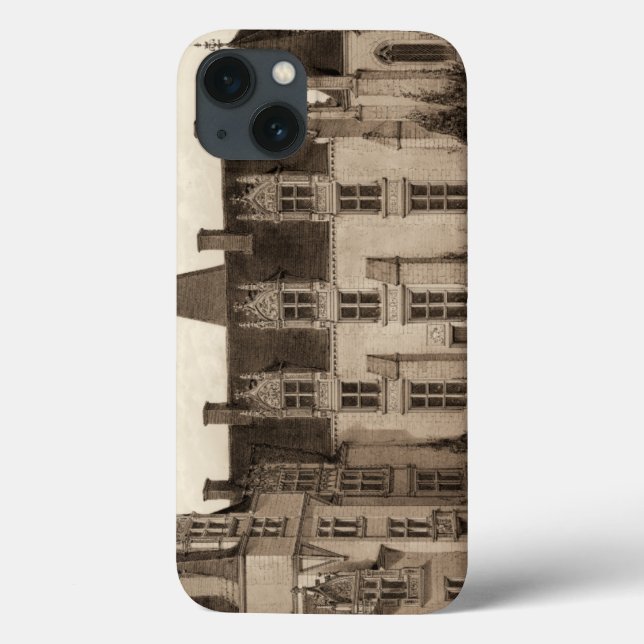 Beautiful French Chateau in Sepia Tones Case-Mate iPhone Case (Back)