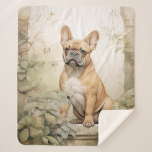 Beautiful Frenchie Sherpa Blanket