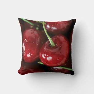 Beautiful Fresh Cherries Ready to Eat Cushion