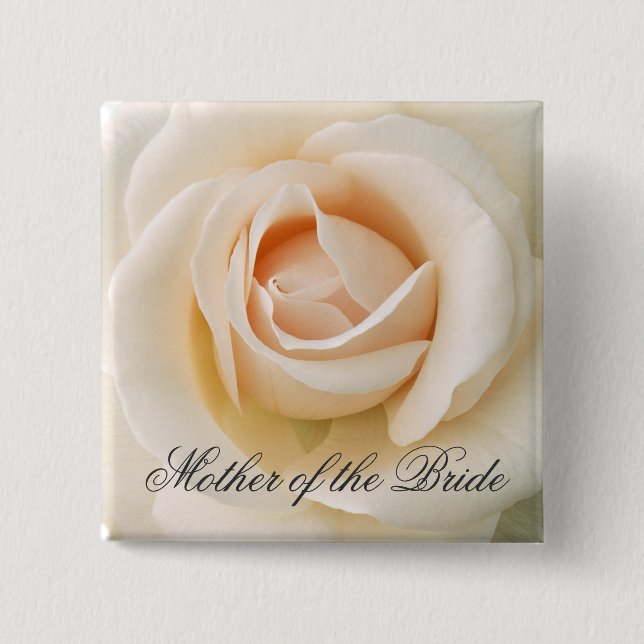 Beautiful Fresh Rose 15 Cm Square Badge (Front)
