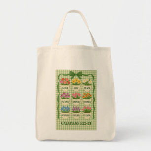 Beautiful Fruit of the Spirit Tea Cups Shirt Tote Bag