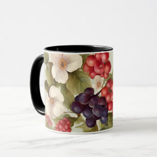 Beautiful Fruits and Delicate Flowers French Style Mug
