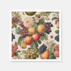 Beautiful Fruits and Flowers in French Style Napkin