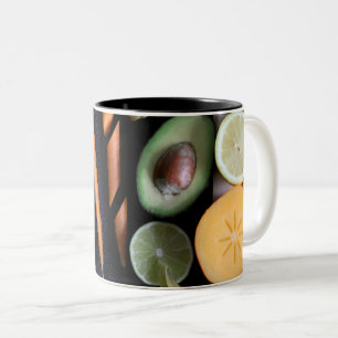 Beautiful Fruits And Vegetables Two-Tone Coffee Mug