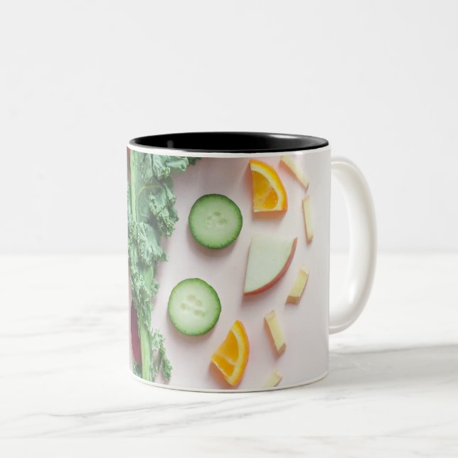 Beautiful Fruits Two-Tone Coffee Mug (Front Right)