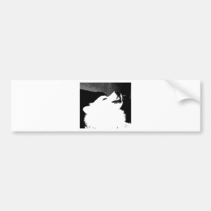 Beautiful furry Samoyed white dog Bumper Sticker