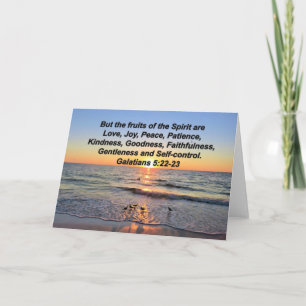 BEAUTIFUL GALATIANS 5:22 SUNRISE GREETING CARD