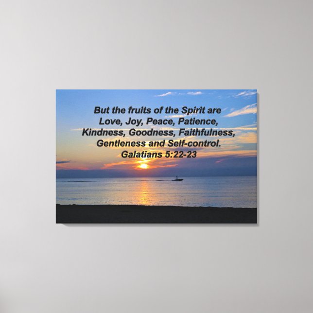 BEAUTIFUL GALATIANS 5 SUNRISE CANVAS PRINT (Front)