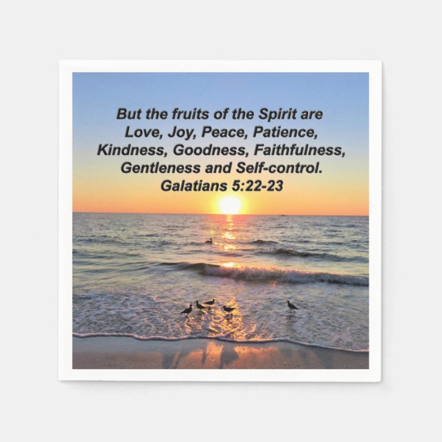BEAUTIFUL GALATIANS 5 SUNRISE NAPKIN (Front)