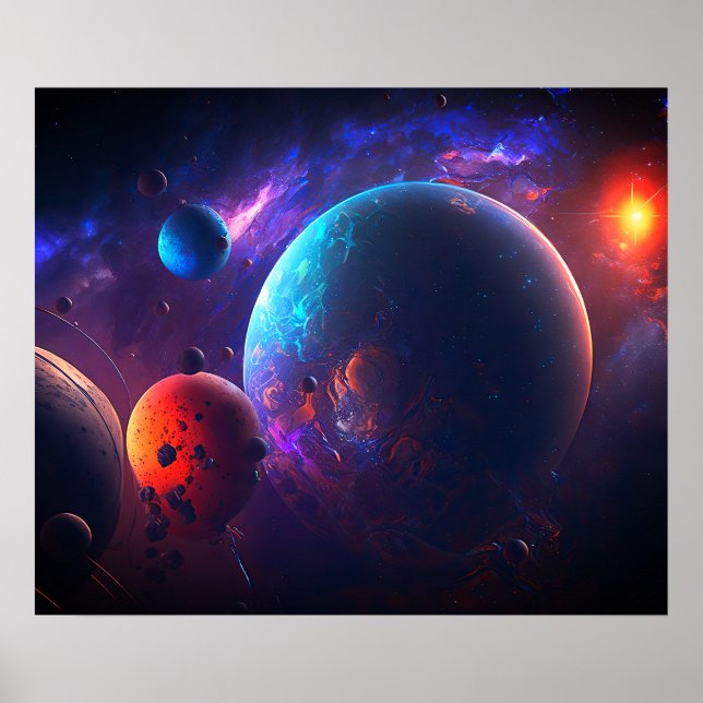Beautiful Galaxy Outer Space Cosmic Universe Poster (Front)