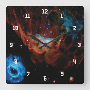 Beautiful Galaxy Square Wall Clock