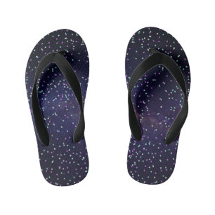 Beautiful galaxy,stars kid's flip flops