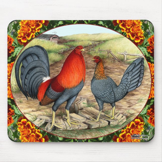 Beautiful Game Fowl Mouse Mat (Front)
