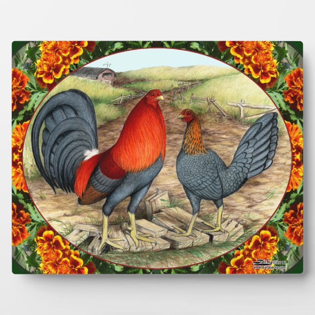 Beautiful Game Fowl Plaque (Front)