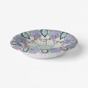 Beautiful Garden Doily Mandala Art Paper Plate