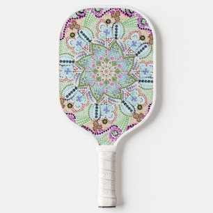Beautiful Garden Doily Mandala Art Pickleball Paddle