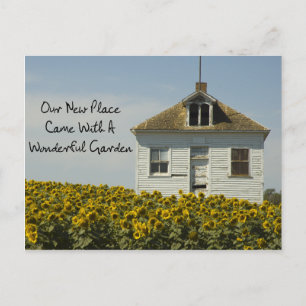 Beautiful Garden - Funny Change of Address Announcement Postcard