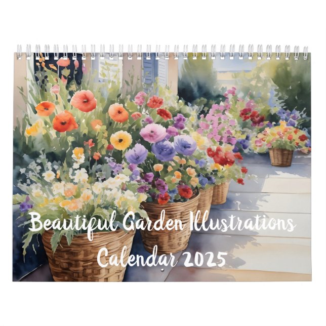 Beautiful Garden Illustrations Calendar (Cover)