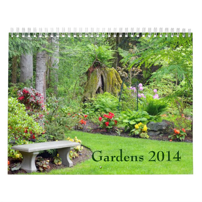Beautiful garden print calendar (Cover)