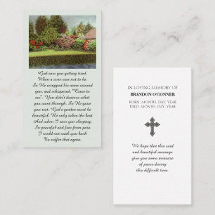 Beautiful Garden Scene Purple Red Blue Green Business Card