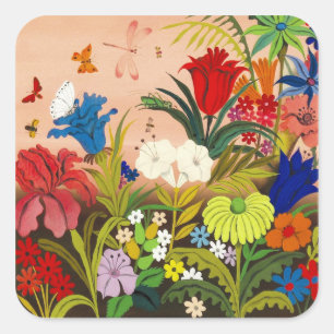 Beautiful Garden Square Sticker