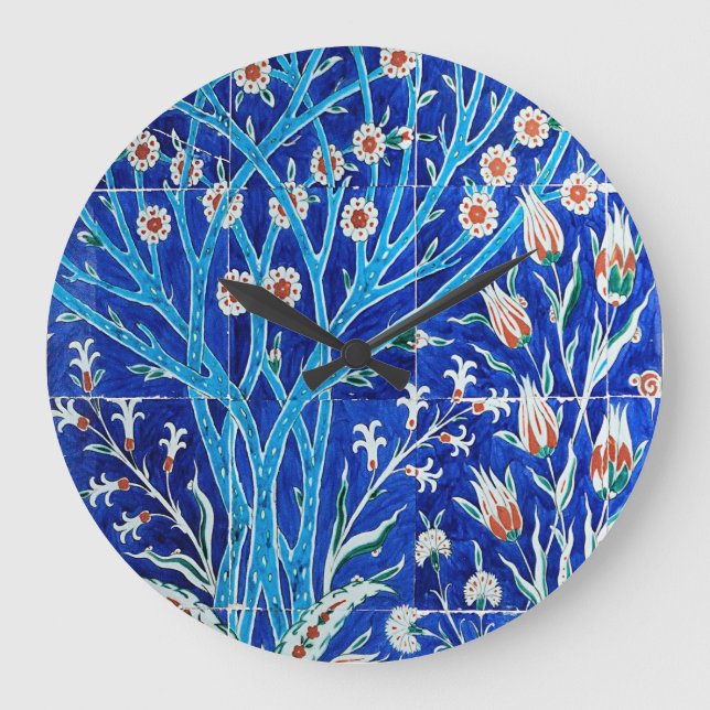 Beautiful garden (tulips) large clock (Front)