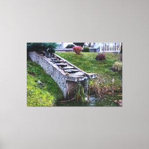 Beautiful Garden Waterfall – Wild Nature Romania Canvas Print