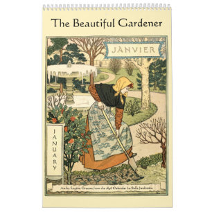Beautiful Gardener Art Nouveau by Grasset Calendar