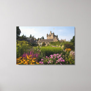 Beautiful gardens and famous castle in canvas print