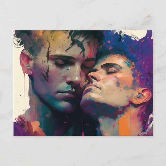 Beautiful Gay Love Postcard (Front)