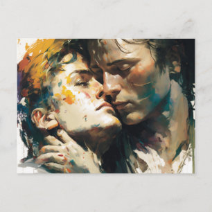 Beautiful Gay Love The Embrace Postcard