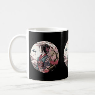 Beautiful Geisha Geiko Geigi Cherry Blossom Sakura Coffee Mug