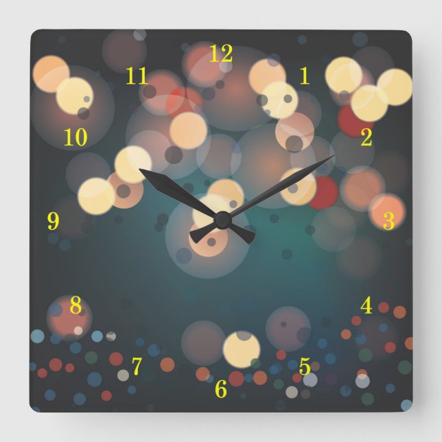 Beautiful Geometric Bubbles Wall Clock (Front)