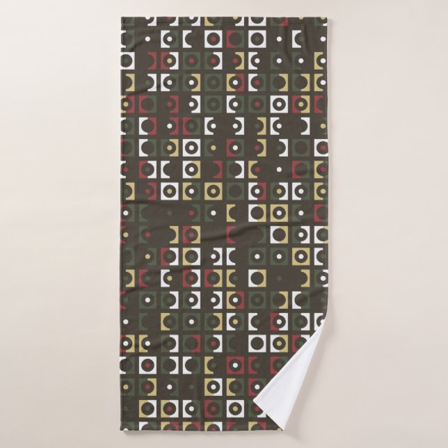 Beautiful geometric pattern design abstract, art,  bath towel (Bath Towel)