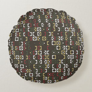 Beautiful geometric pattern design abstract, art, round cushion