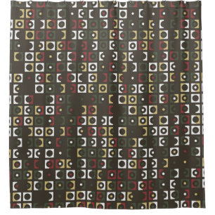 Beautiful geometric pattern design abstract, art, shower curtain
