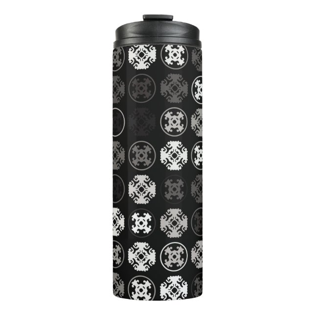 Beautiful geometric pattern design abstract, art,  thermal tumbler (Front)