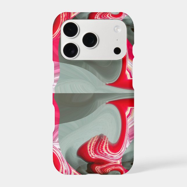 Beautiful Geometric Red Ash Grey Customise Product (Back)