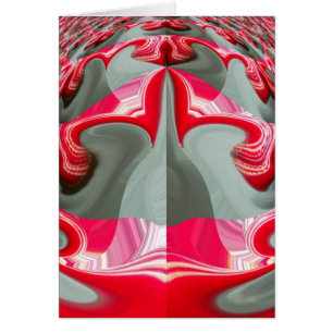 Beautiful Geometric Red Ash Grey Motif Art Design
