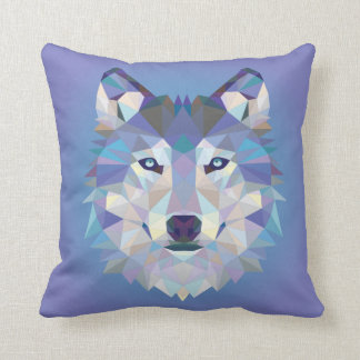 Beautiful geometric wolf pad. cushion