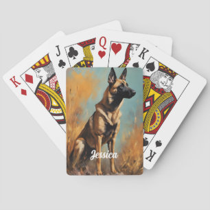 Beautiful German Malinois Playing Cards