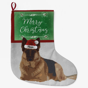 Beautiful German Shepherd Christmas Stocking