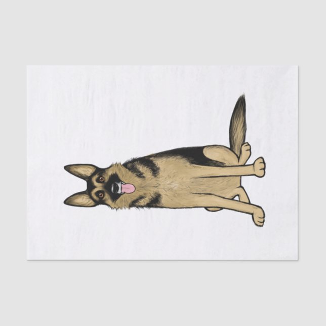 Beautiful German Shepherd Dog | Original Pet Art Tissue Paper (Front)